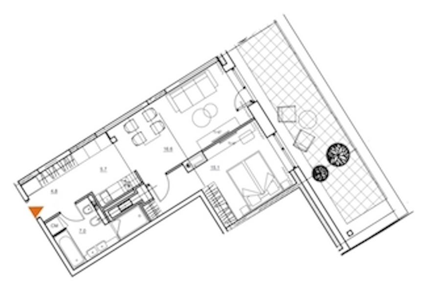 1-комнатная, 57 м² — ЖК Апарт-отель Ye's Marata (Йес Марата)