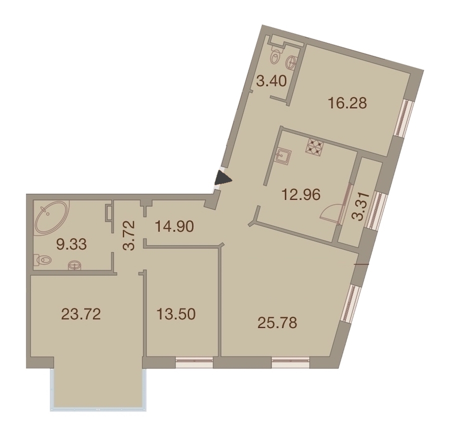 4-комнатная, 125 м² — ЖК ЖК Neva Haus (Нева Хаус)