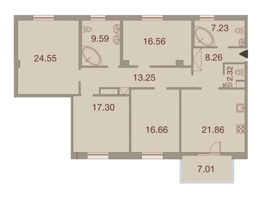 4-комнатная, 141 м² — ЖК ЖК Neva Haus (Нева Хаус)