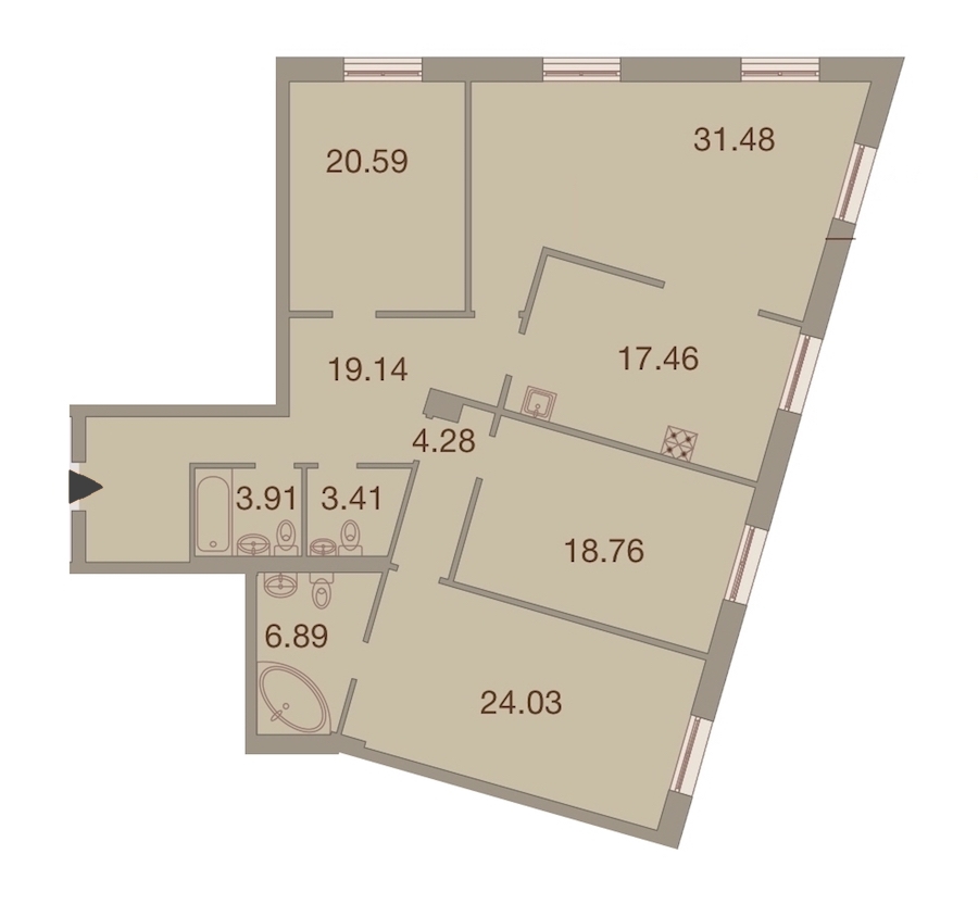 4-комнатная, 146 м² — ЖК ЖК Neva Haus (Нева Хаус)