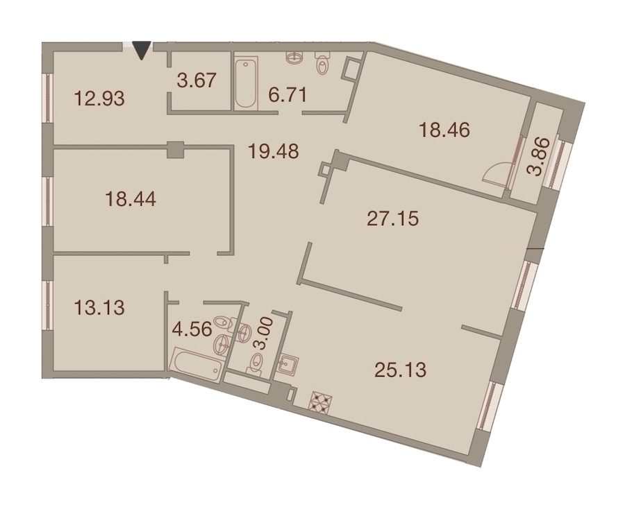 4-комнатная, 154 м² — ЖК ЖК Neva Haus (Нева Хаус)