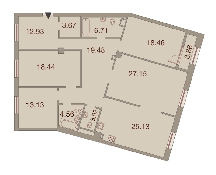 4-комнатная, 154 м² — ЖК ЖК Neva Haus (Нева Хаус)