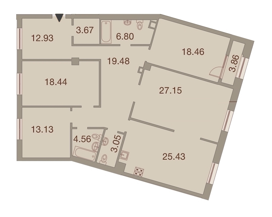 4-комнатная, 155 м² — ЖК ЖК Neva Haus (Нева Хаус)