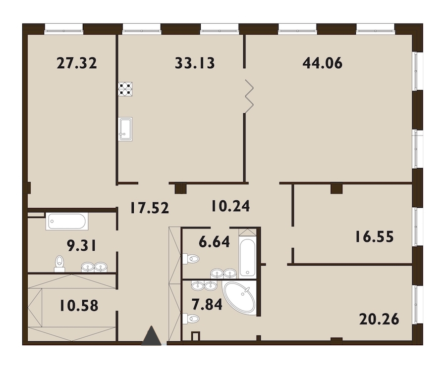 4-комнатная, 203 м² — ЖК ЖК Neva Haus (Нева Хаус)