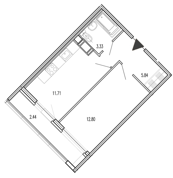 1-комнатная, 36 м² — ЖК Жилой дом Европейский парк