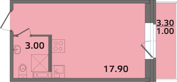 Студия, 21 м² — ЖК ЖК ЭкспоГрад 2