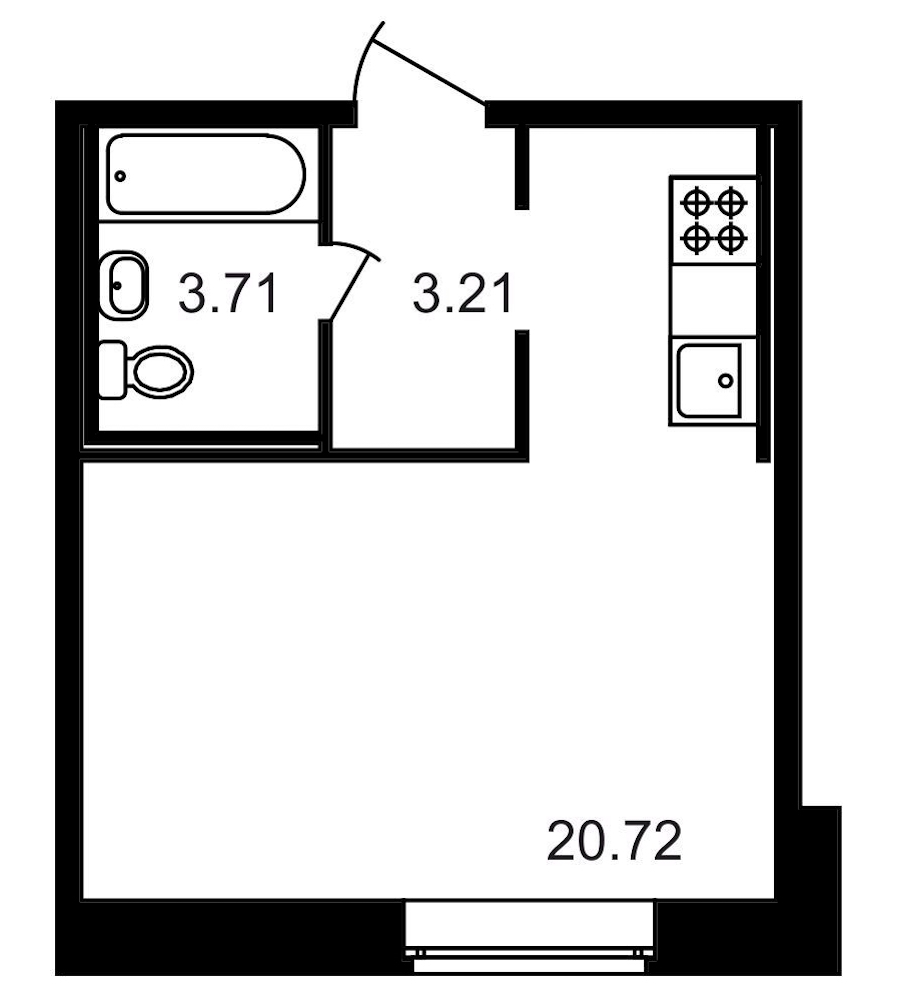 Студия, 28 м² — ЖК ЖК Северный