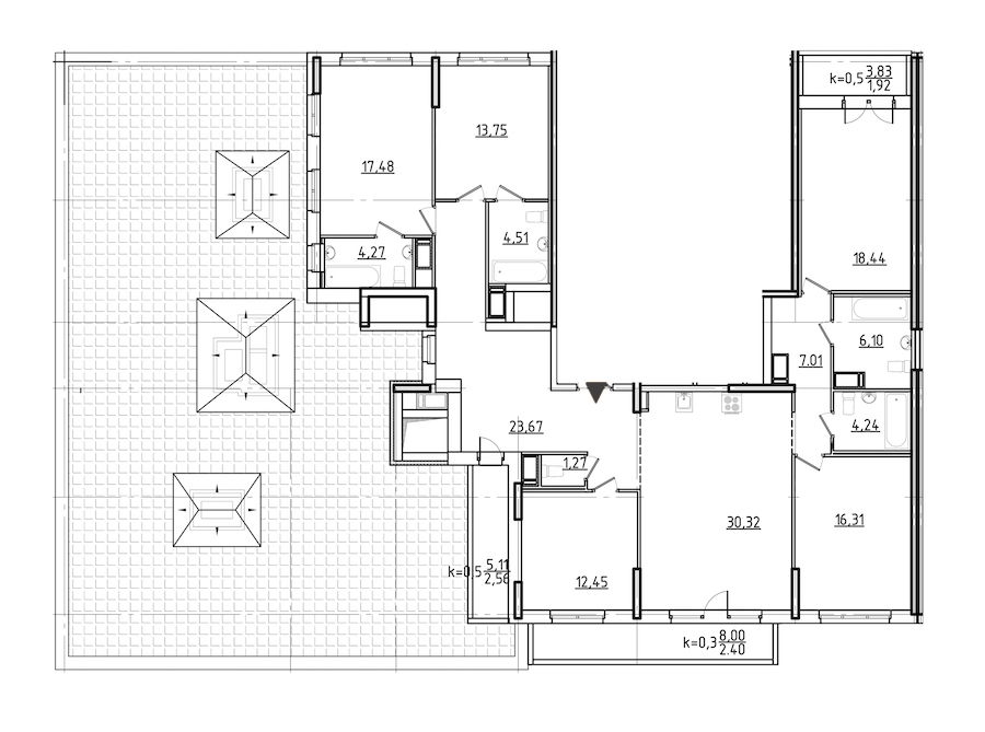 5-комнатная, 167 м² — ЖК ЖК Нахимов