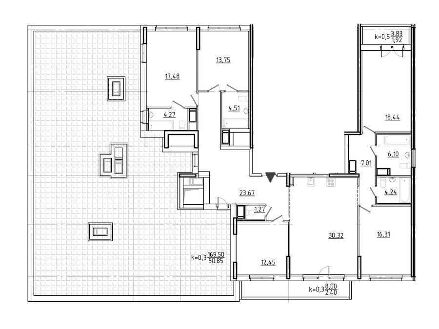 5-комнатная, 215 м² — ЖК ЖК Нахимов