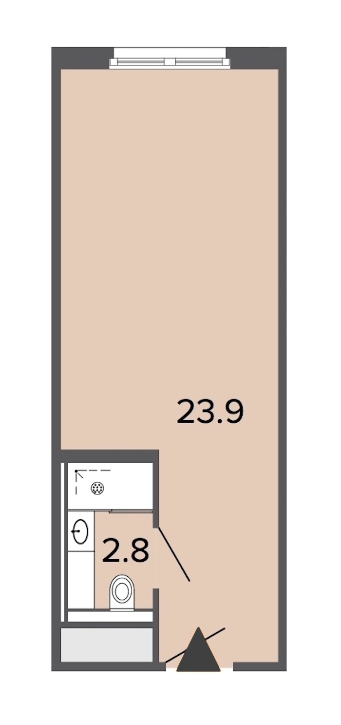 Студия, 27 м² — ЖК Апарт-отель Studio Moskovsky (Студио Московский)