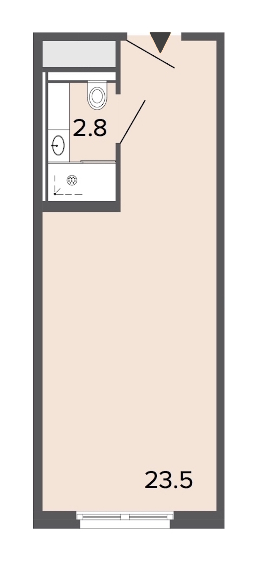 Студия, 29 м² — ЖК Апарт-отель Studio Moskovsky (Студио Московский)