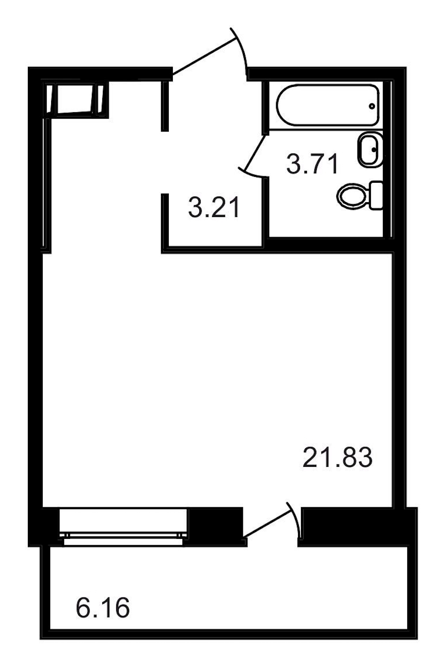 Студия, 35 м² — ЖК ЖК Северный