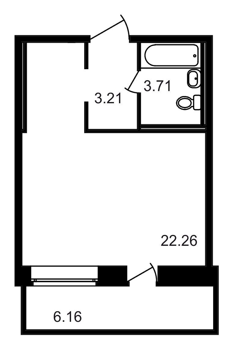 Студия, 35 м² — ЖК ЖК Северный