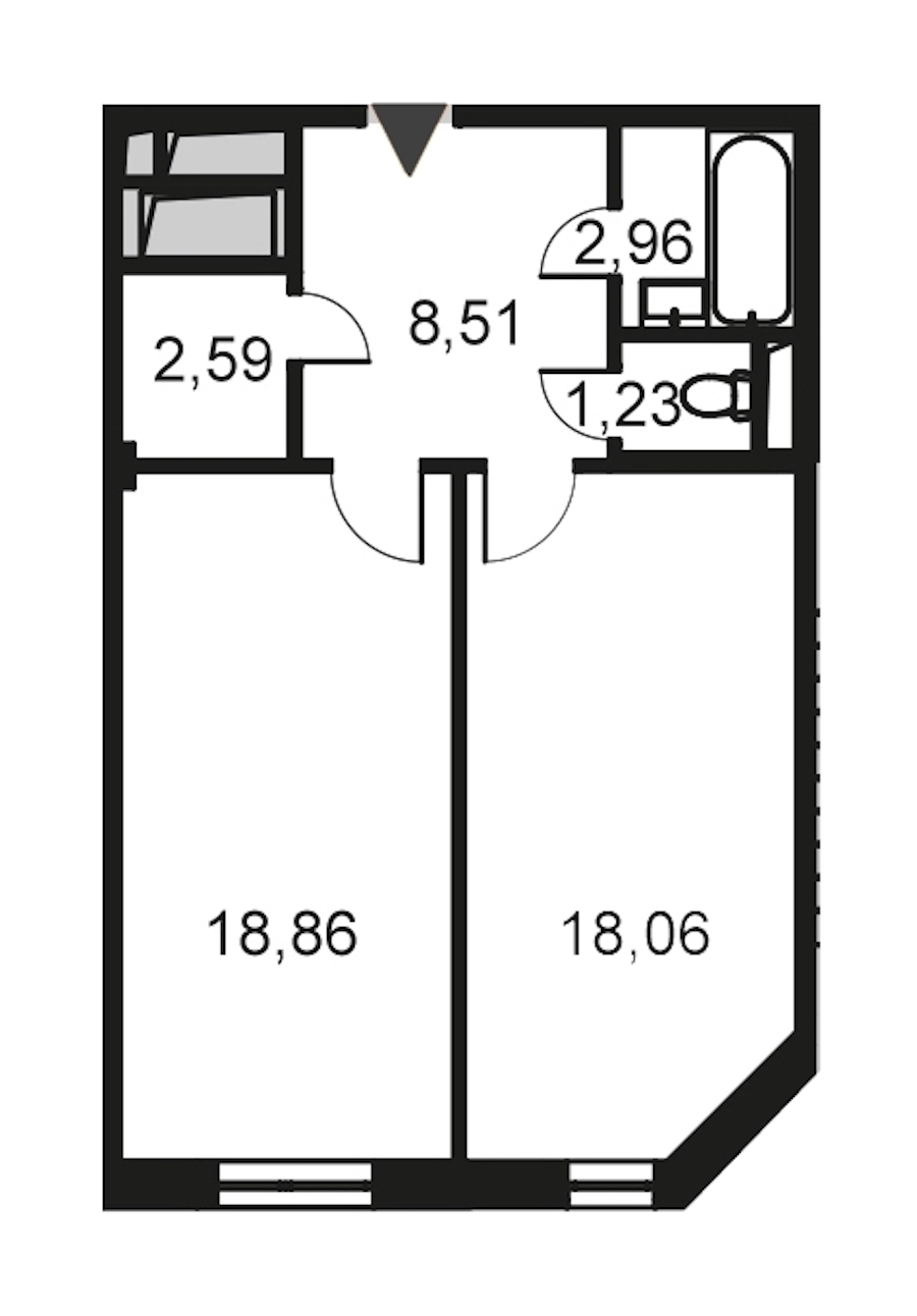 1-комнатная, 52 м² — ЖК ЖК Артхаус
