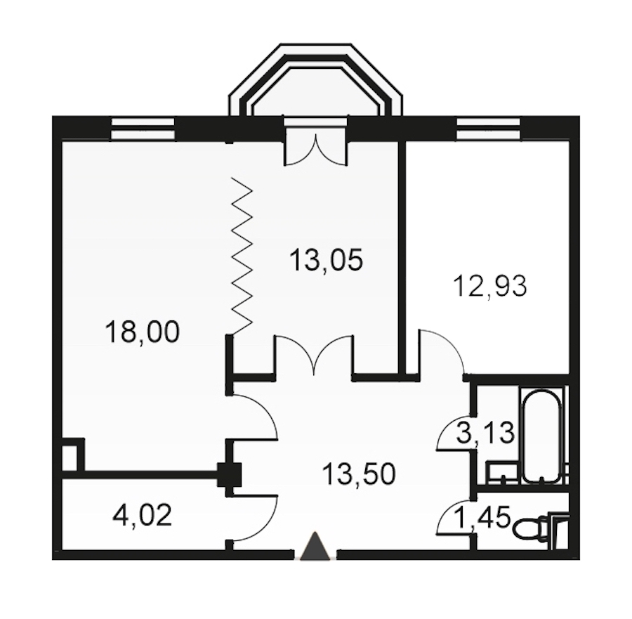 2-комнатная, 67 м² — ЖК ЖК Артхаус