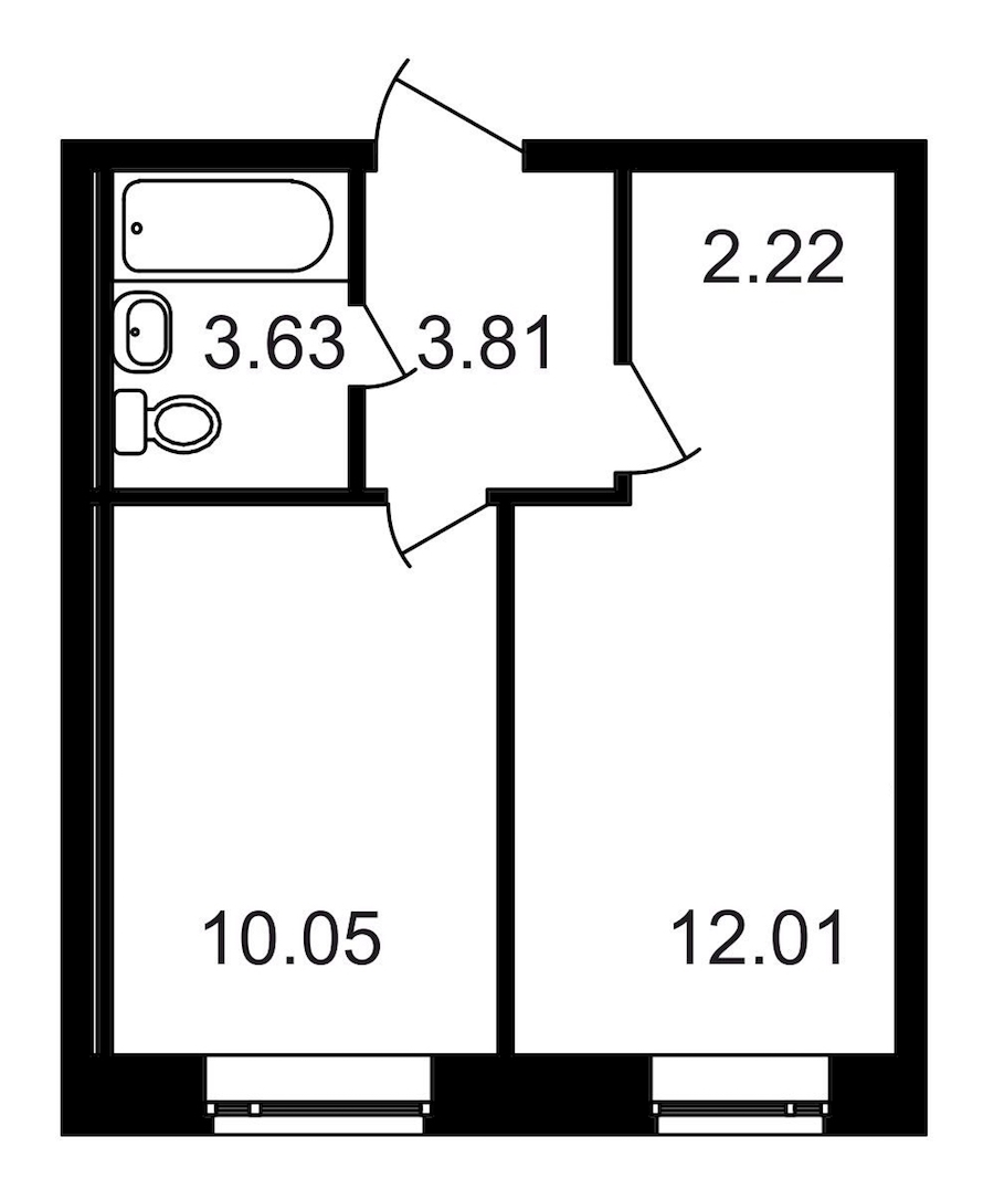 1-комнатная, 32 м² — ЖК ЖК Северный