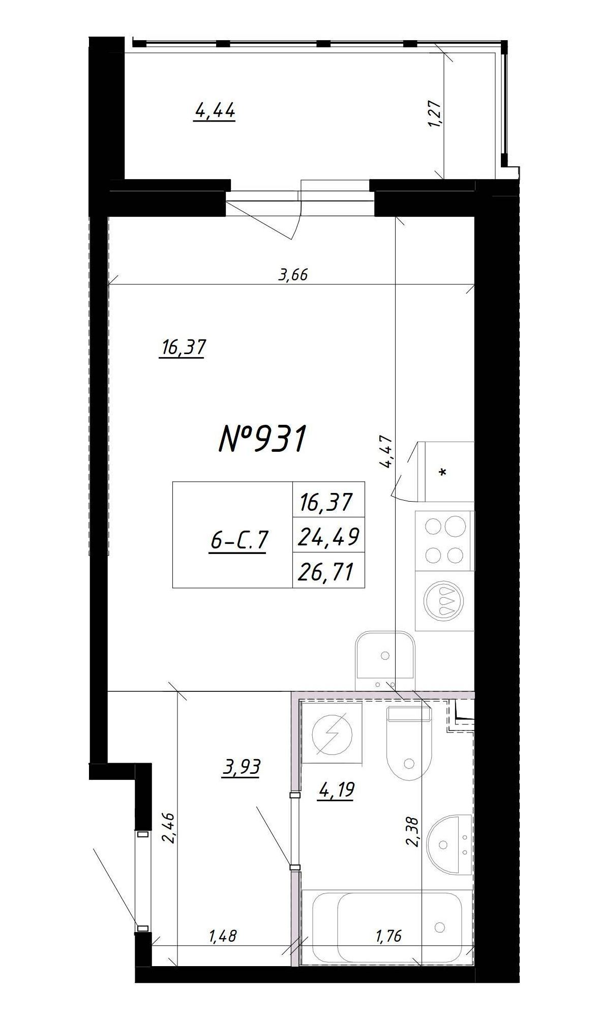 Студия, 29 м² — ЖК Ап-квартал Комендантский (Up-квартал Комендантский)