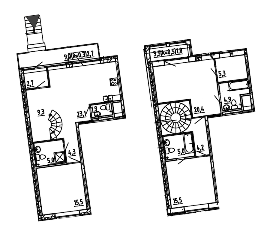 3-комнатная, 122 м² — ЖК ЖК Эталон на Неве