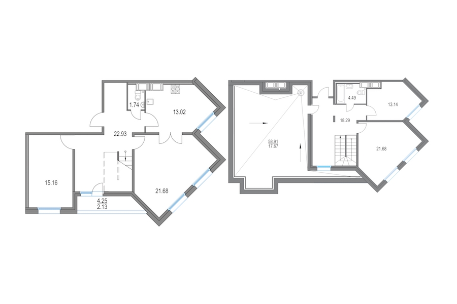4-комнатная, 132 м² — ЖК ЖК Приморский квартал