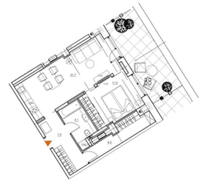 1-комнатная, 60 м² — ЖК Апарт-отель Ye's Marata (Йес Марата)