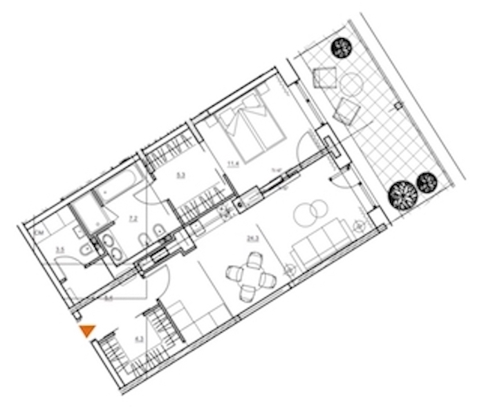 1-комнатная, 64 м² — ЖК Апарт-отель Ye's Marata (Йес Марата)