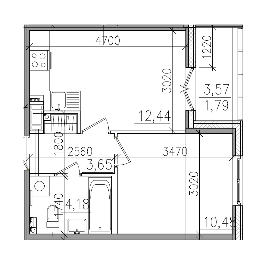1-комнатная, 33 м² — ЖК ЖК Янила Драйв
