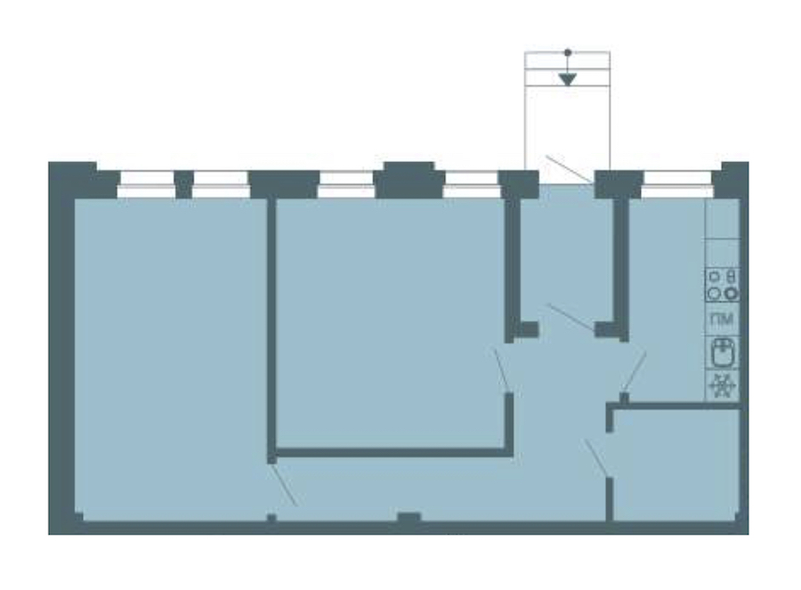 2-комнатная, 63 м² — ЖК ЖК Лахта Парк