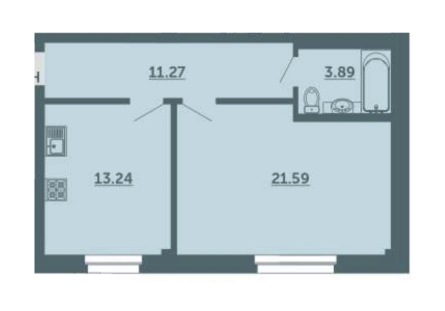 1-комнатная, 50 м² — ЖК ЖК Лахта Парк