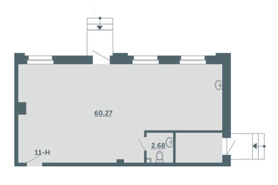 1-комнатная, 63 м² — ЖК ЖК Лахта Парк