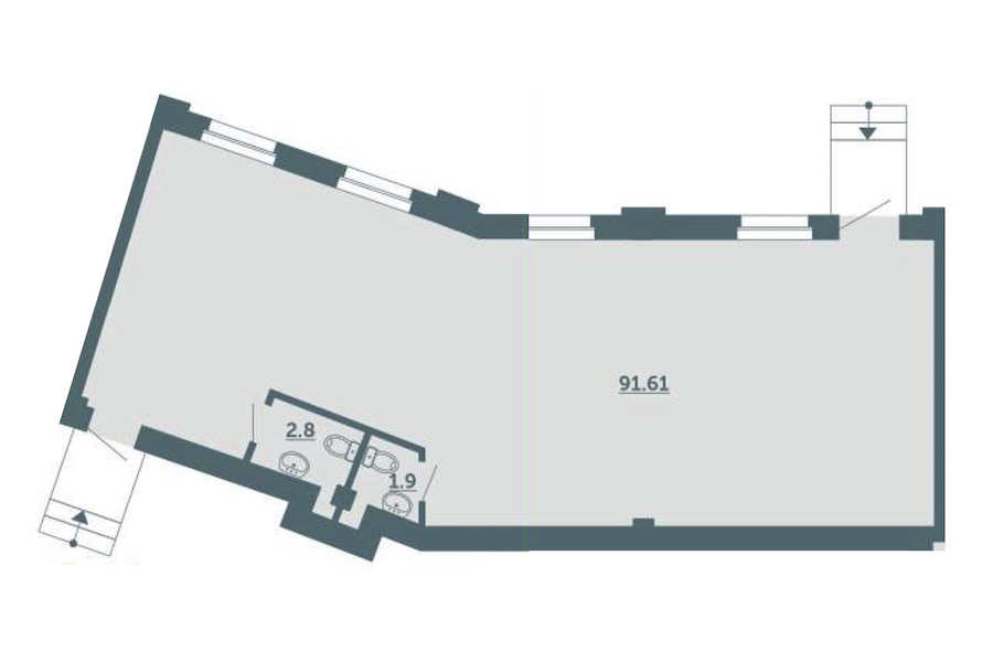 1-комнатная, 96 м² — ЖК ЖК Лахта Парк