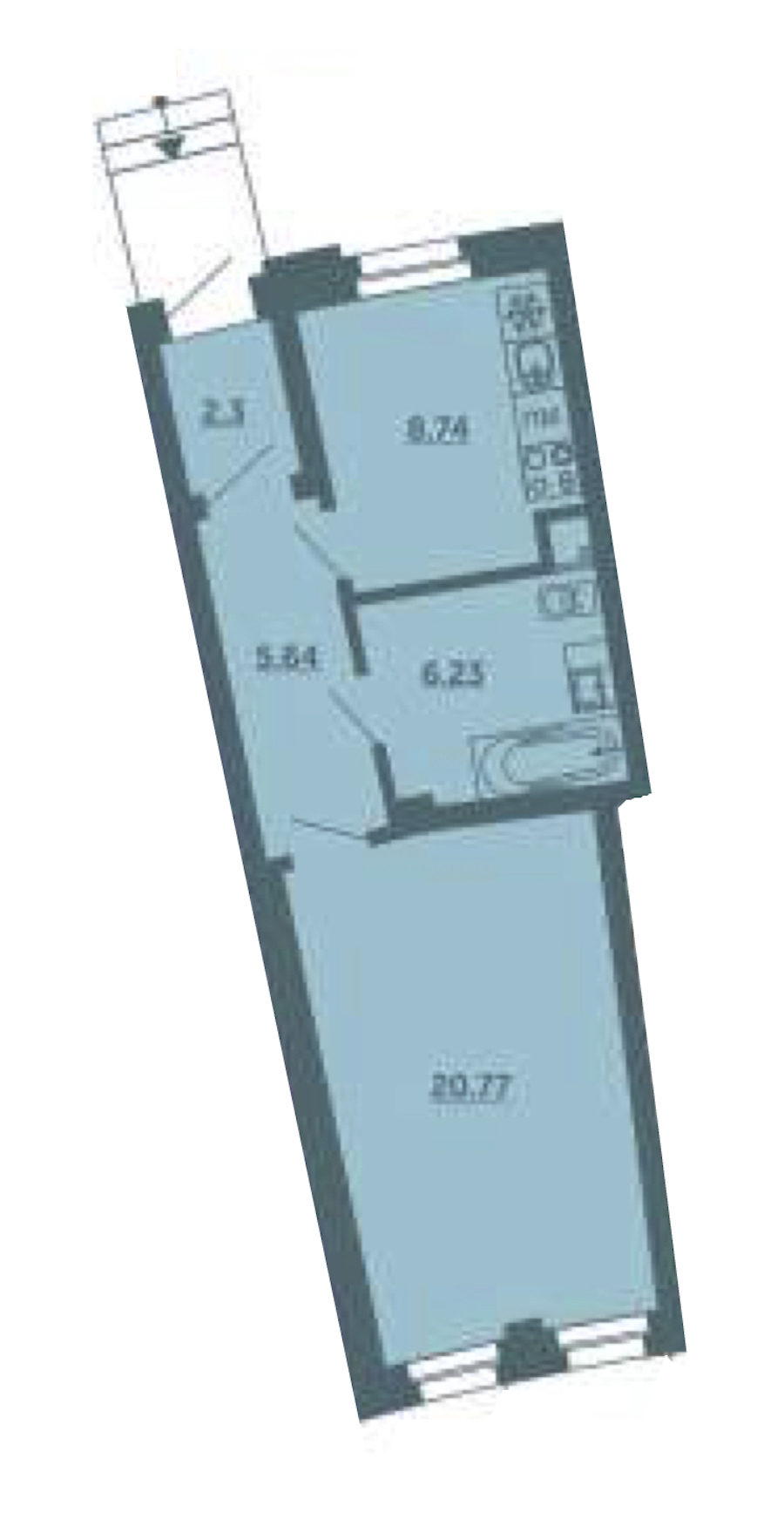 1-комнатная, 44 м² — ЖК ЖК Лахта Парк