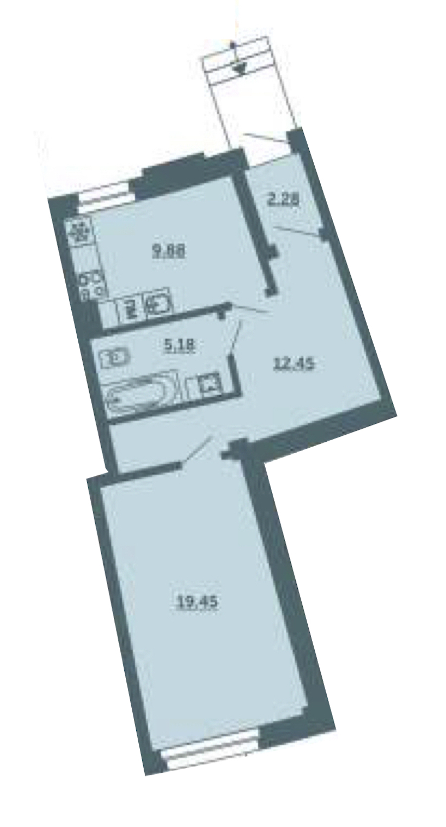 1-комнатная, 49 м² — ЖК ЖК Лахта Парк