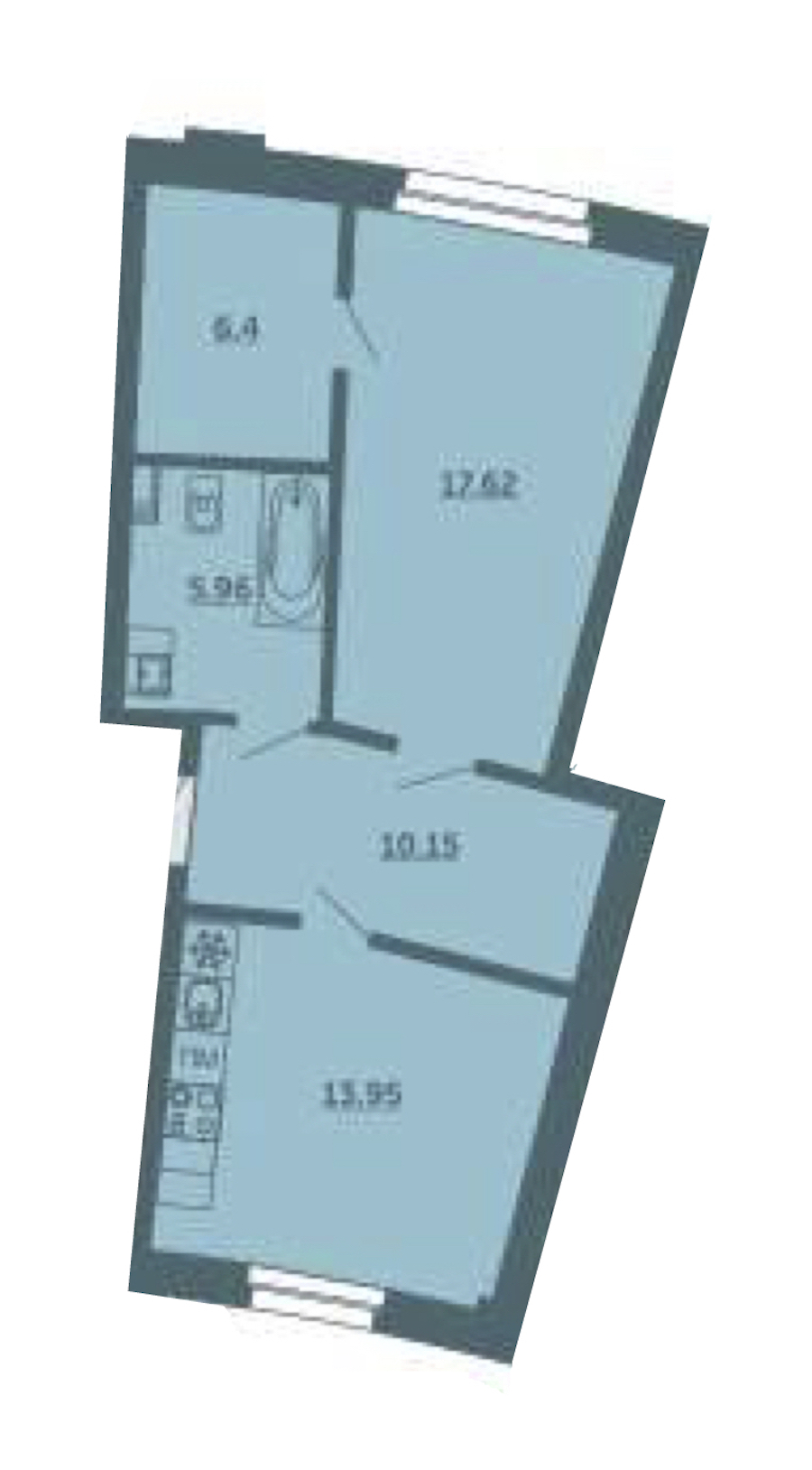 1-комнатная, 54 м² — ЖК ЖК Лахта Парк