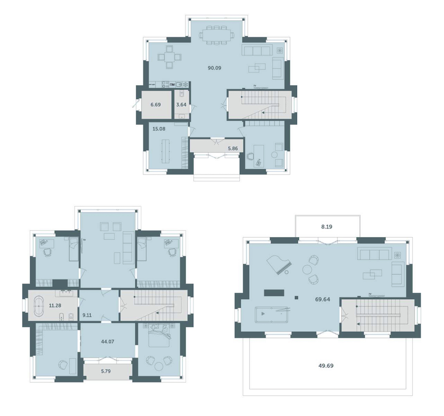 1-комнатная, 332 м² — ЖК ЖК Лахта Парк