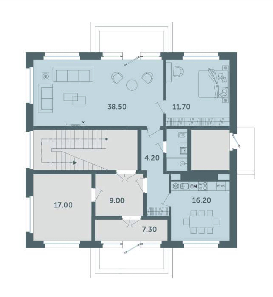 1-комнатная, 87 м² — ЖК ЖК Лахта Парк