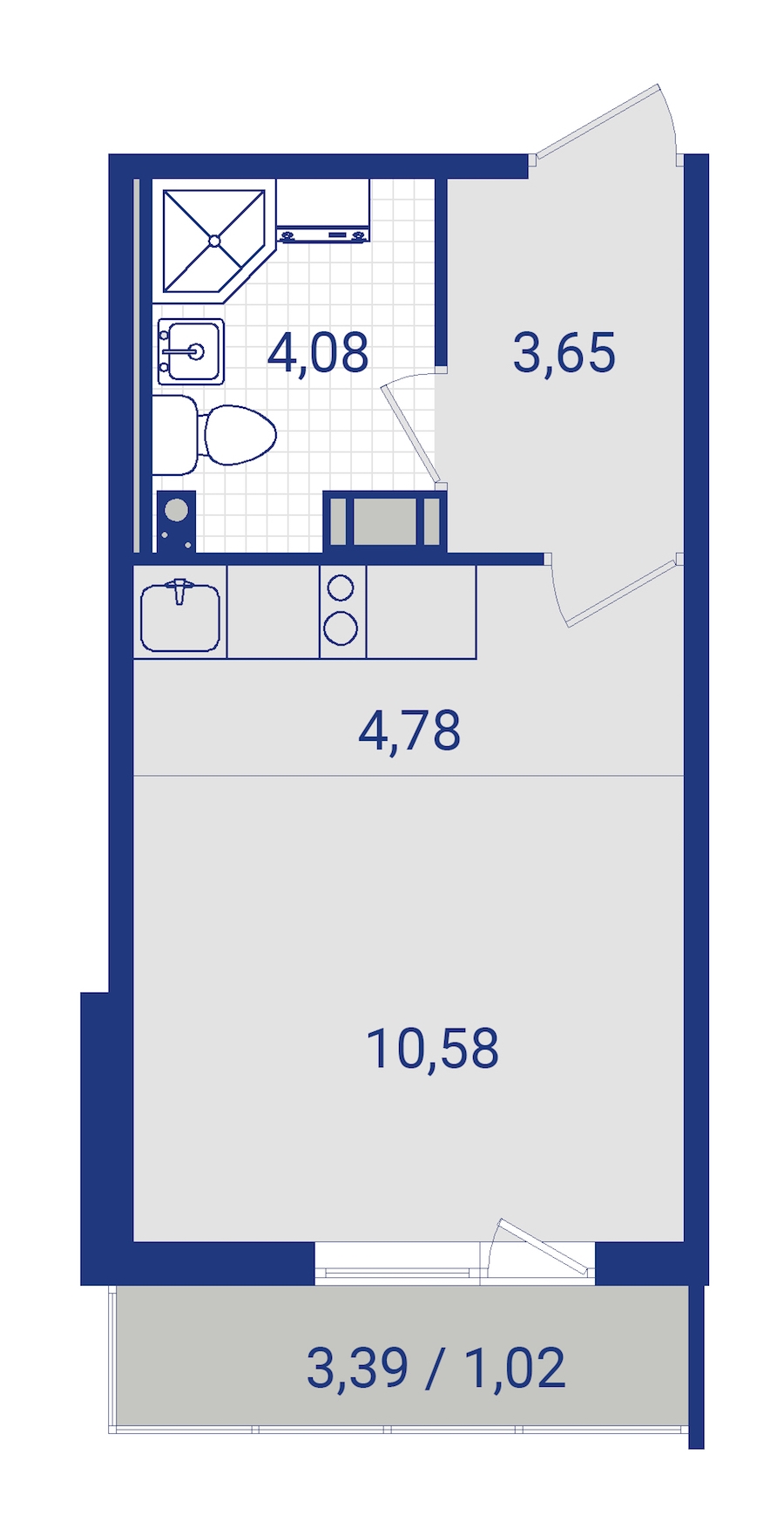 Студия, 24 м² — ЖК ЖК Lampo (Лампо)