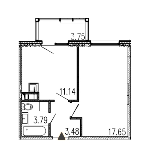 1-комнатная, 36 м² — ЖК ЖК Полис на московской