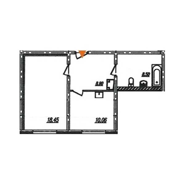1-комнатная, 46 м² — ЖК ЖК Южная акватория (Паруса)