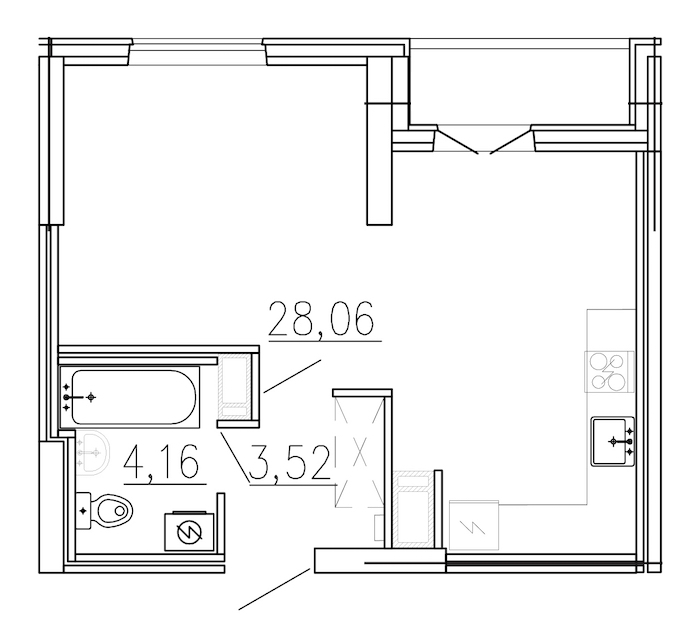 Студия, 37 м² — ЖК ЖК Yoga (Йога)