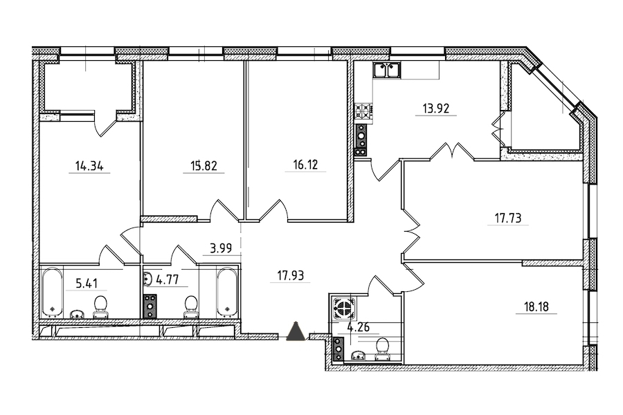 5-комнатная, 137 м² — ЖК ЖК Петровская доминанта