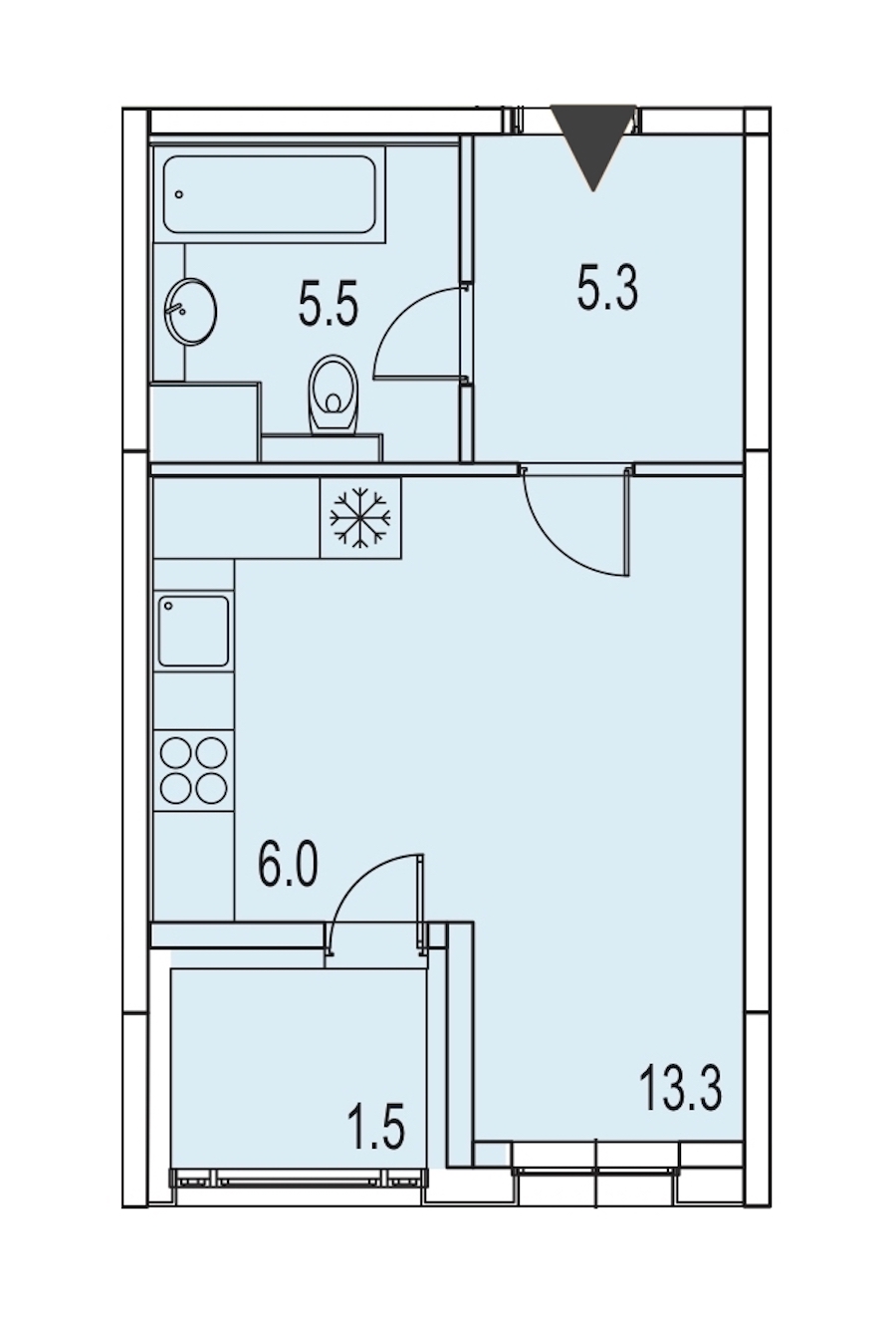 Студия, 32 м² — ЖК ЖК Лайф Лесная