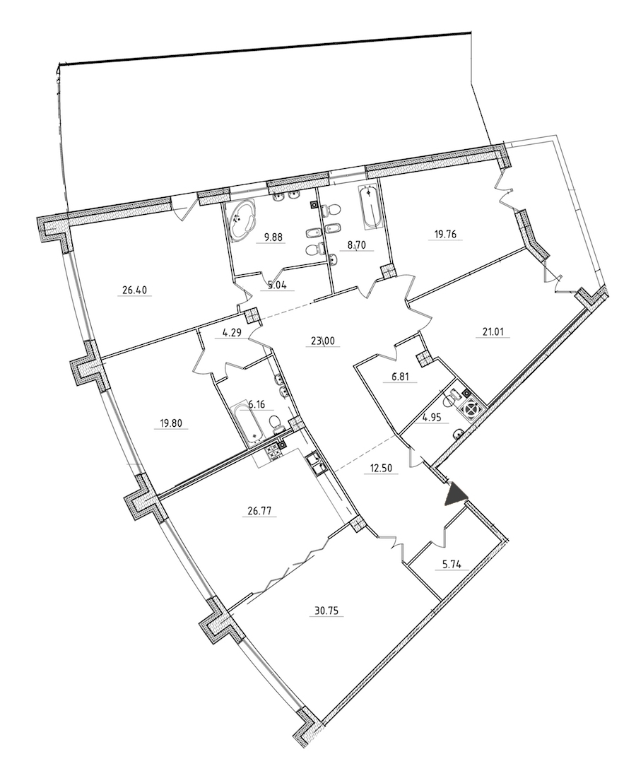 5-комнатная, 258 м² — ЖК ЖК Петровская доминанта