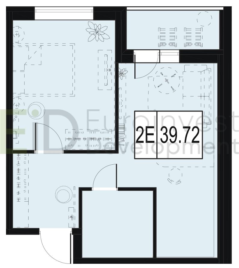 1-комнатная, 40 м² — ЖК ЖК ID Мурино (Айди Мурино)