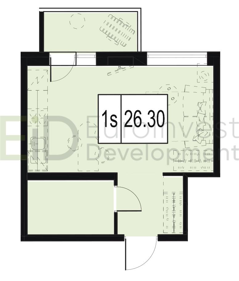 Студия, 27 м² — ЖК ЖК ID Мурино (Айди Мурино)