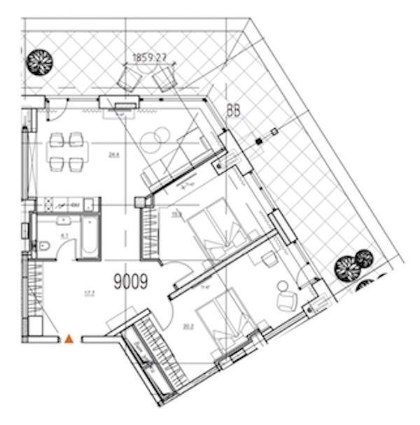 2-комнатная, 95 м² — ЖК Апарт-отель Ye's Marata (Йес Марата)