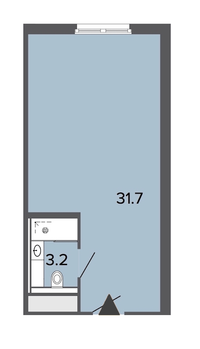 Студия, 35 м² — ЖК Апарт-отель Studio Moskovsky (Студио Московский)