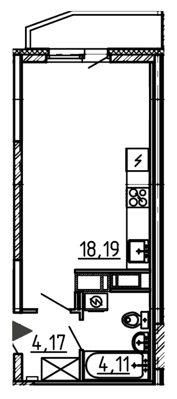 Студия, 27 м² — ЖК ЖК Yoga (Йога)