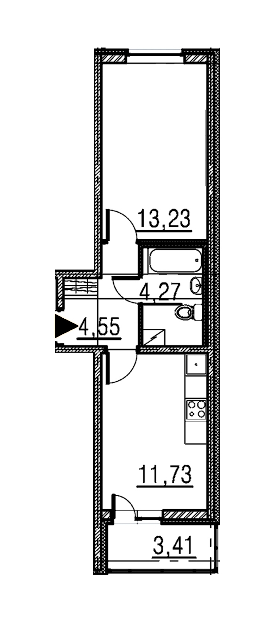1-комнатная, 34 м² — ЖК ЖК Мурино Парк