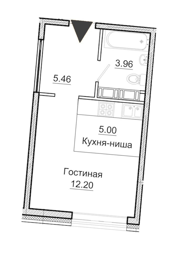 Студия, 27 м² — ЖК Апарт-отель Next (Некст)