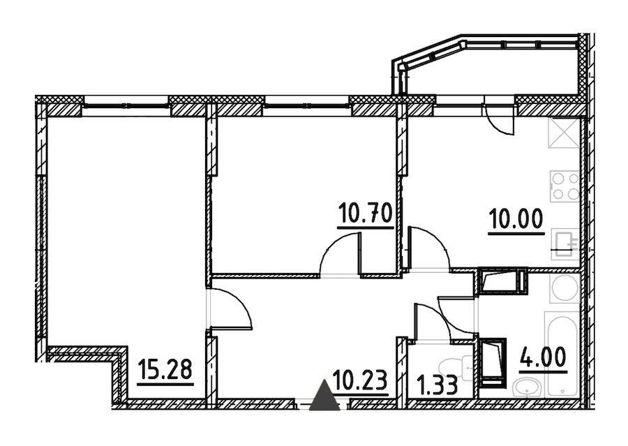 2-комнатная, 53 м² — ЖК ЖК Yoga (Йога)